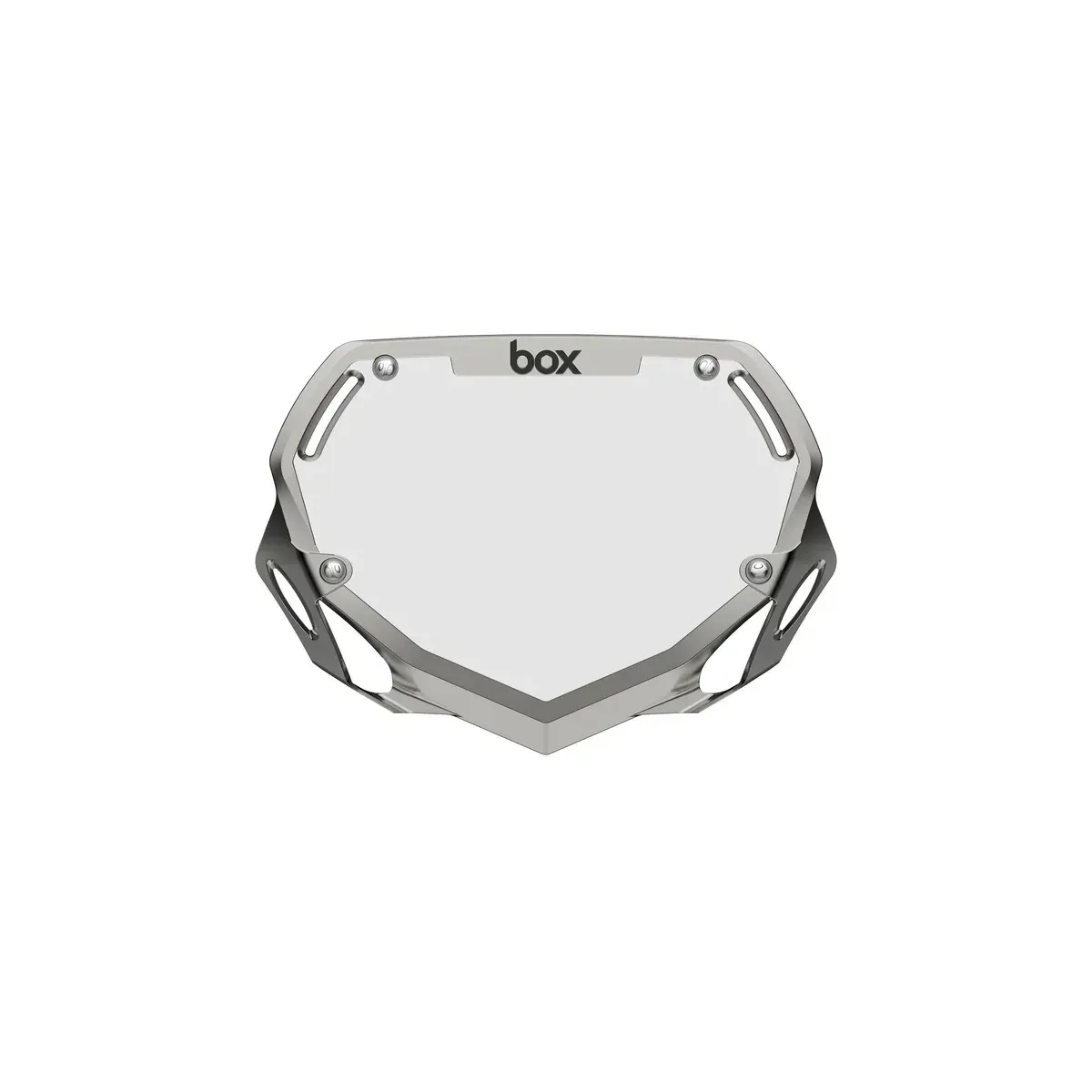 Box Two Number Plate Chrome Silver